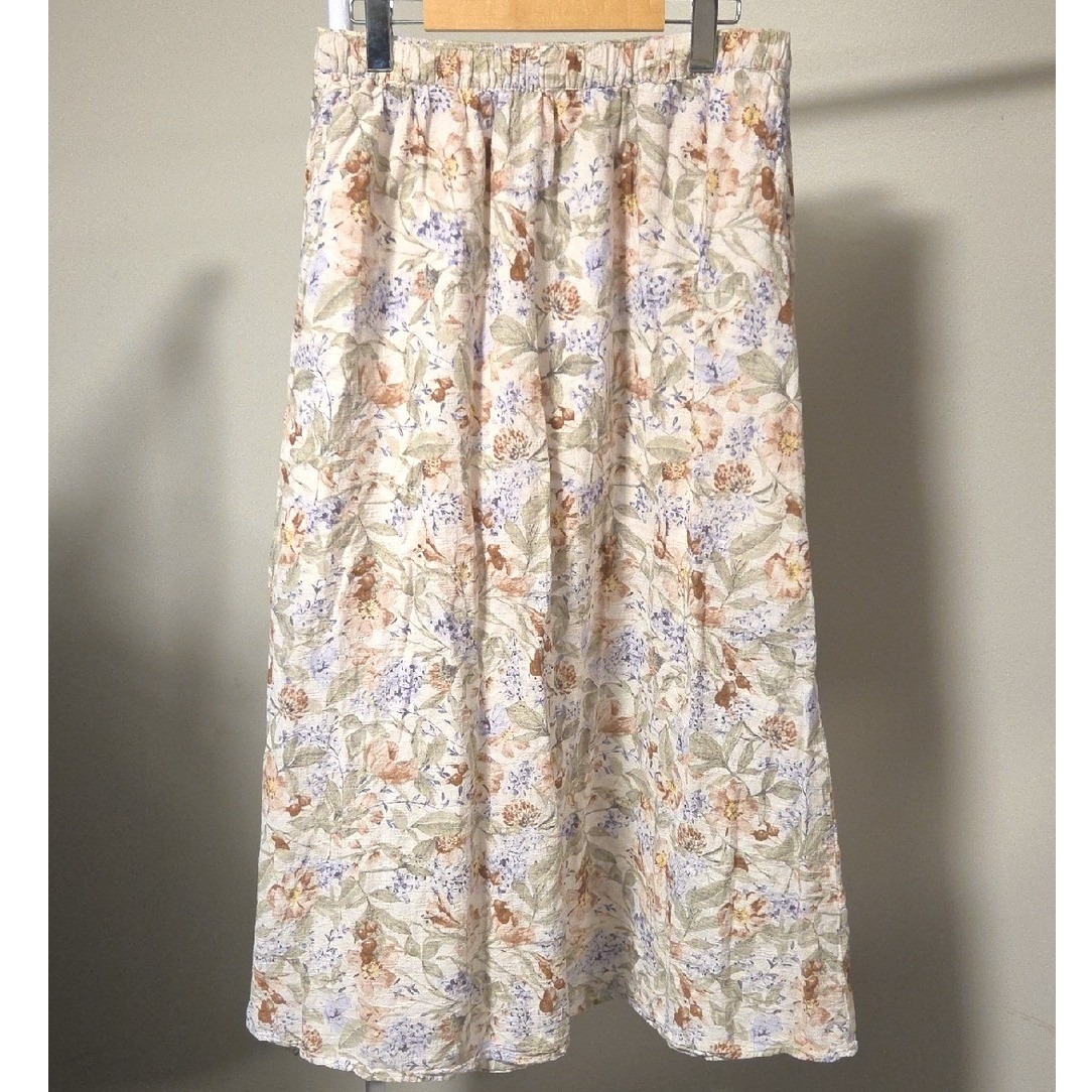 Reitmans Cream Floral Maxi Skirt With Pockets Size M